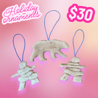 Image 1 of Seal Fur Holiday Ornaments