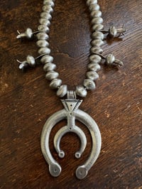 Image 3 of WL&A Handmade Old Style Mercury Dime Squash Blossom Naja Necklace - Length 26" - 380 Grams