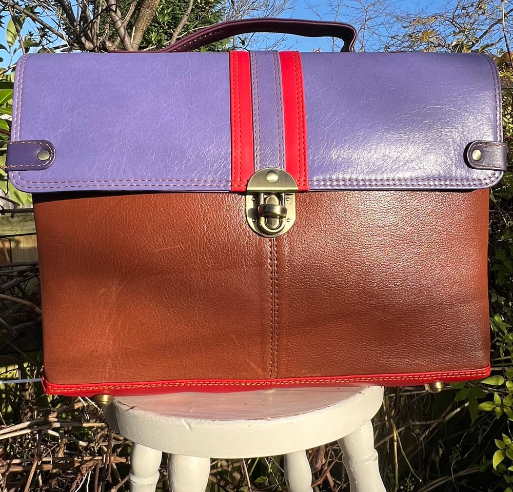 Image of Coloured Leather Laptop Bag #19A