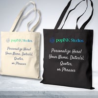 Image 8 of Just A Little Spiced Canvas Tote — "Nacho Bizzness" Design