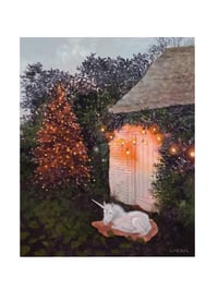 Image 1 of Christmas Eve by the Old Garden Shed ORIGINAL PAINTING