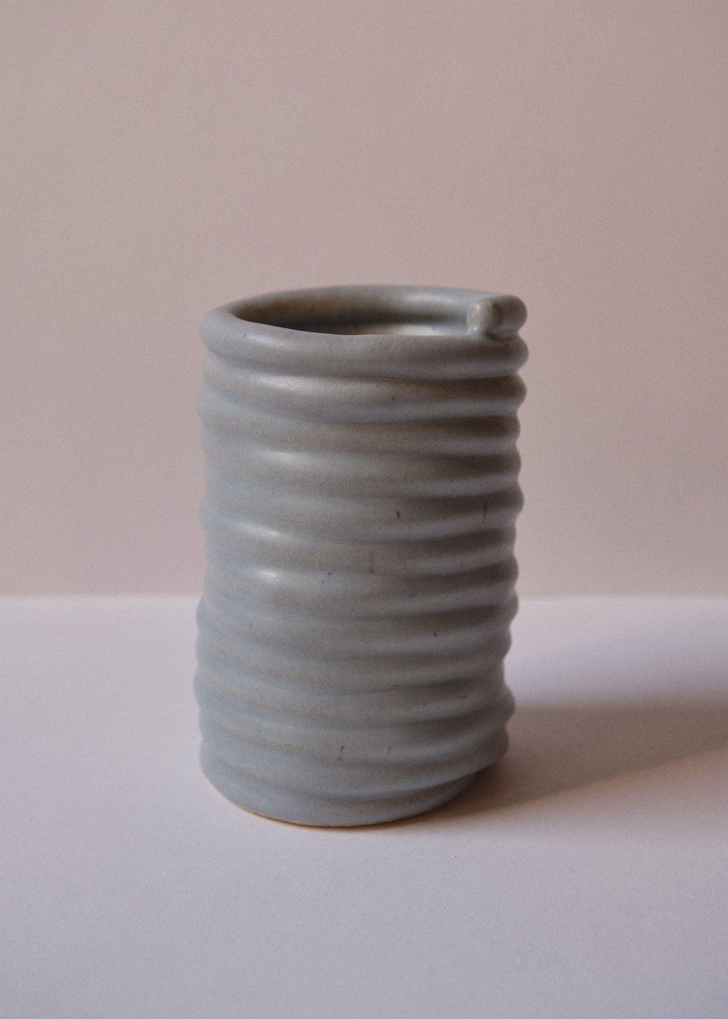 Image of Jarrón Enrollado in Blue Grey