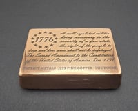 Image 1 of Second Amendment Copper Bar