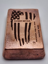 Image 1 of American Flag & Cross Copper Bar