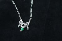 Image 2 of Green Aventurine & Silver Beaded Subtle Day Collar/Choker