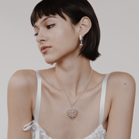 Image 1 of Heart's Desire Necklace, Mauve & Blue