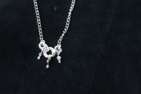 Image 2 of Garnet & Silver Beaded Subtle Day Collar/Choker