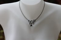 Image 3 of Garnet & Silver Beaded Subtle Day Collar/Choker