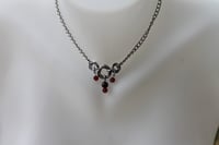 Image 3 of Garnet & Red Beaded Subtle Day Collar/Choker