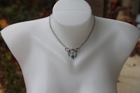 Image 3 of Green Aventurine & Silver Beaded Subtle Day Collar/Choker