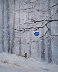 Christmas Woods Painting