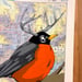Image of Alpha Robin / unframed original painting