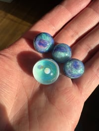Image 2 of Mini Scribble marbles in various blues