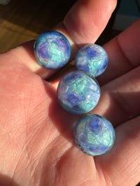 Image 4 of Mini Scribble marbles in various blues