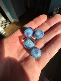 Image 5 of Mini Scribble marbles in various blues