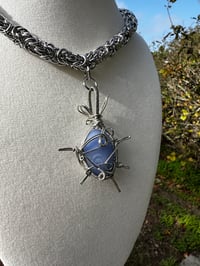 Image 3 of Mirror | Blue Lace Agate Wire Wrapped necklace