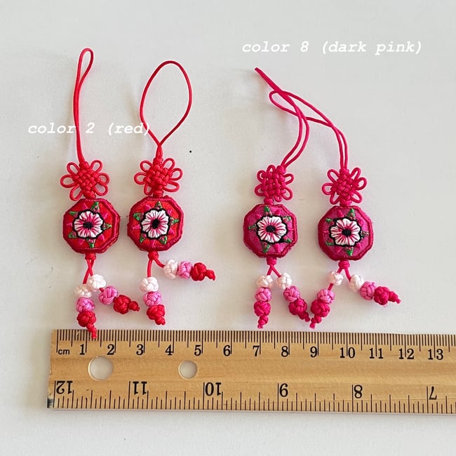 'flower in octagon' norigae charm