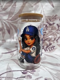 Image 1 of Dodger Girl | Glass Cup 