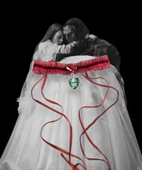 Image 1 of Frankenstein red lace necklace 