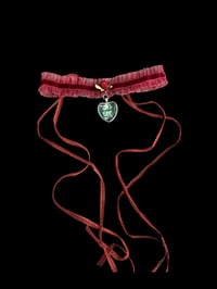Image 2 of Frankenstein red lace necklace 