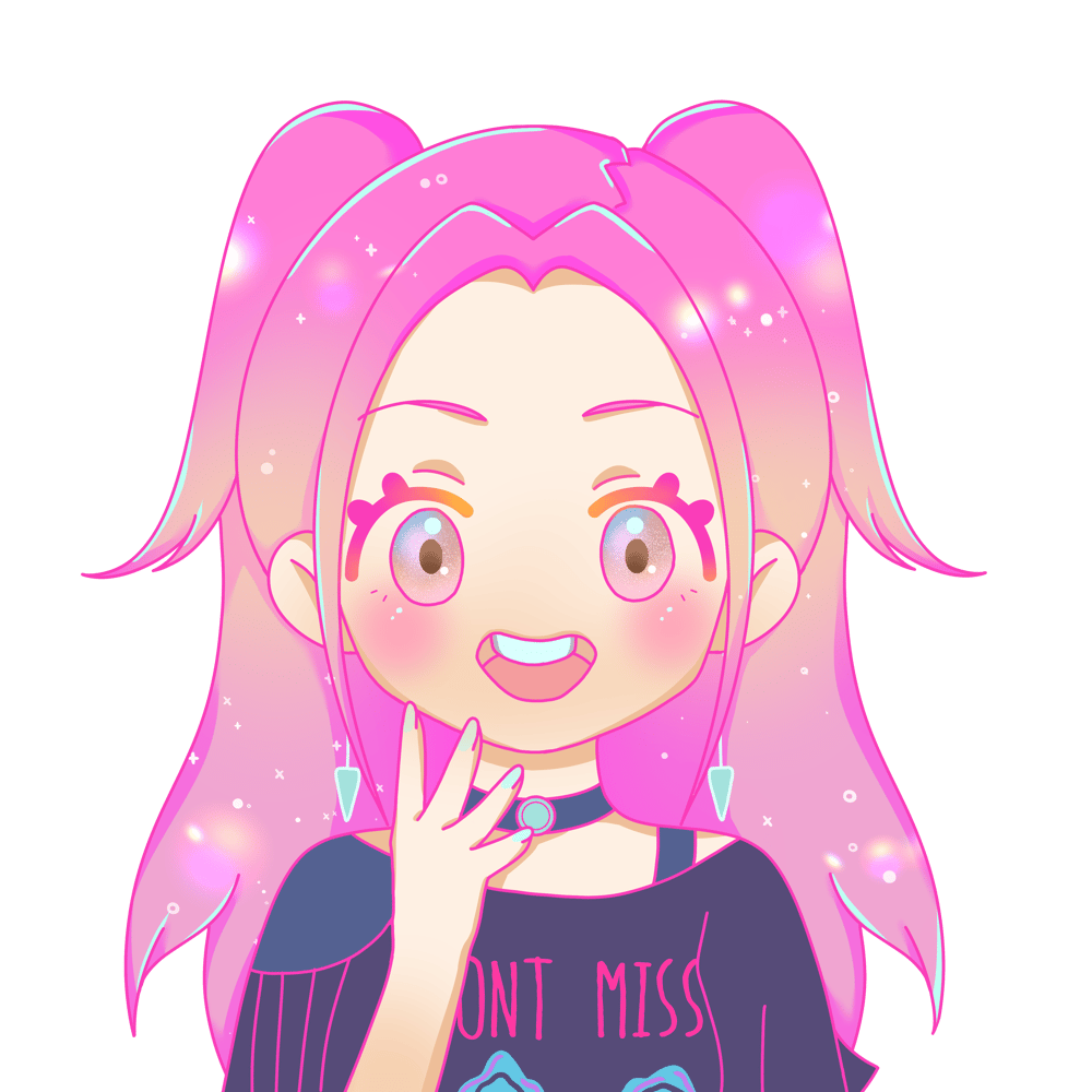 Image of CUSTOM CHIBI ART Huntrix Keychain and sticker