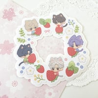 Image 2 of Love and Deepspace Strawberry Wreath Sticker