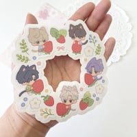 Image 3 of Love and Deepspace Strawberry Wreath Sticker