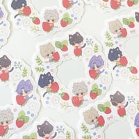 Image 1 of Love and Deepspace Strawberry Wreath Sticker