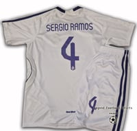 Image 2 of Real Madrid 2007 2008 kids retro kit S.RAMOS 4