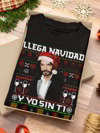 Image 4 of El Buki Llega Navidad Y Yo Sin Ti Short-Sleeve Holiday T-Shirt