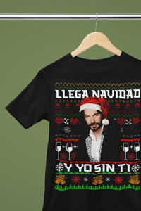 Image 5 of El Buki Llega Navidad Y Yo Sin Ti Short-Sleeve Holiday T-Shirt