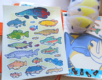 Image 3 of Birds,Fish, and Reptile Sticker Sheets