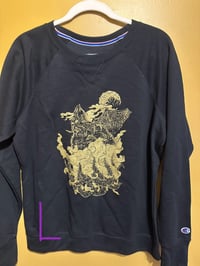 Cthulu in the Sky black Sweatshirt GOLD INK!