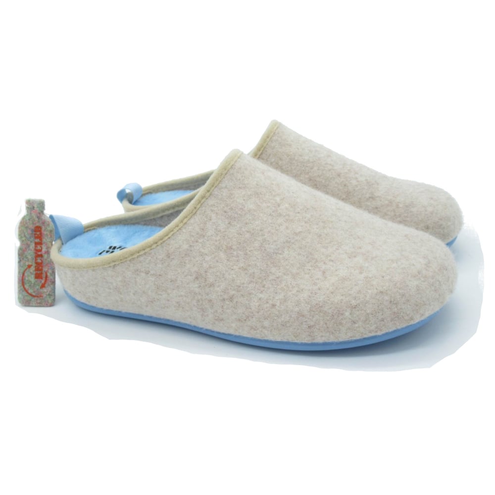 Image of Baiji Recycled Slipper (womens) - Natural / Blue