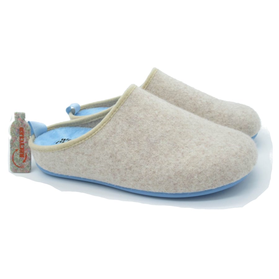 Image of Baiji Recycled Slipper (womens) - Natural / Blue