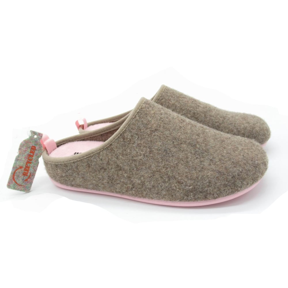 Image of Baiji Recycled Slipper (womens) - Beige / Pink
