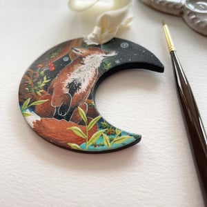 Image of Forest Sage, hand-painted ceramic bisque ornament