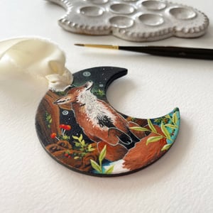 Image of Forest Sage, hand-painted ceramic bisque ornament