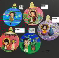 Hand Painted Hispanic Ornaments 39-43