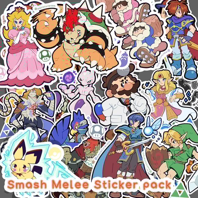 Smash Melee sticker pack