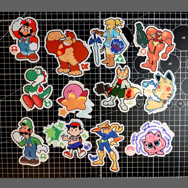 Single Smash Bros Stickers