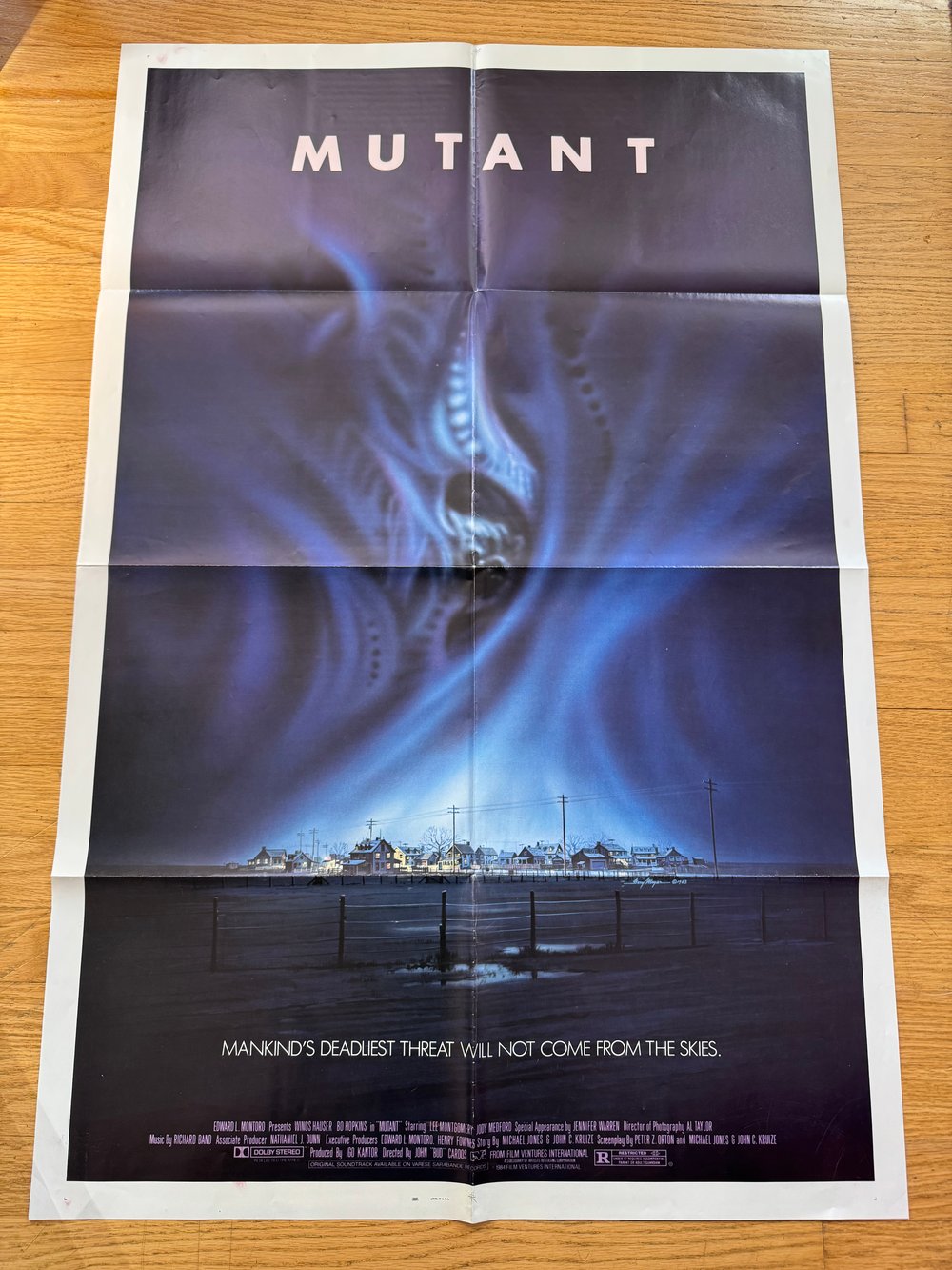 1984 MUTANT Original One Sheet Theatrical One Sheet Movie Poster