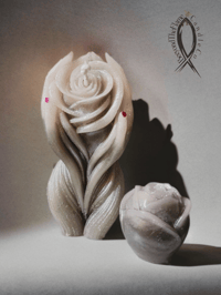 Image 1 of The Redeemer's Rose Candle w/rose sample 5oz