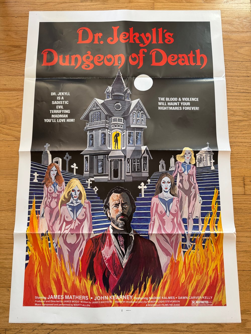 1979DR. JEKYLL'S DUNGEON OF DEATH Original U.S. Theatrical One Sheet Movie Poster