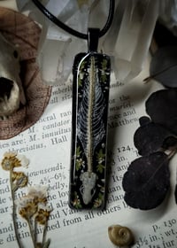 Image 3 of Skink Skeleton and Floral Pendant