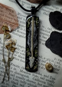 Image 1 of Skink Skeleton and Floral Pendant