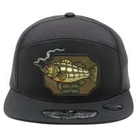 Image 1 of “BAD MOUTH BASSTARD” Embroidered 5 panel SnapBack hat - Black