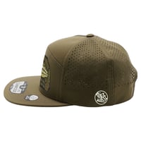 Image 2 of “BAD MOUTH BASSTARD” Embroidered 5 panel SnapBack  Hat - Olive