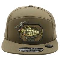 Image 1 of “BAD MOUTH BASSTARD” Embroidered 5 panel SnapBack  Hat - Olive