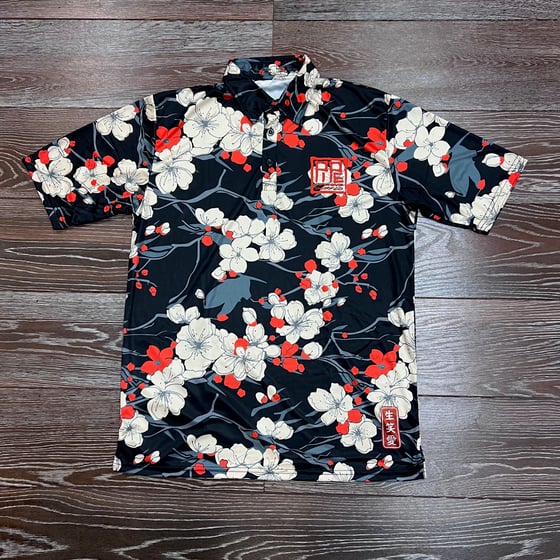 Image of KURO SAKURA POLO SHIRT 
